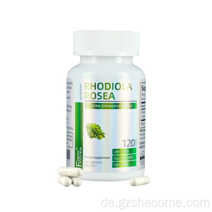 Hochwertige Rhodiola -Rosea -Kapseln unterstützen das Gehirn